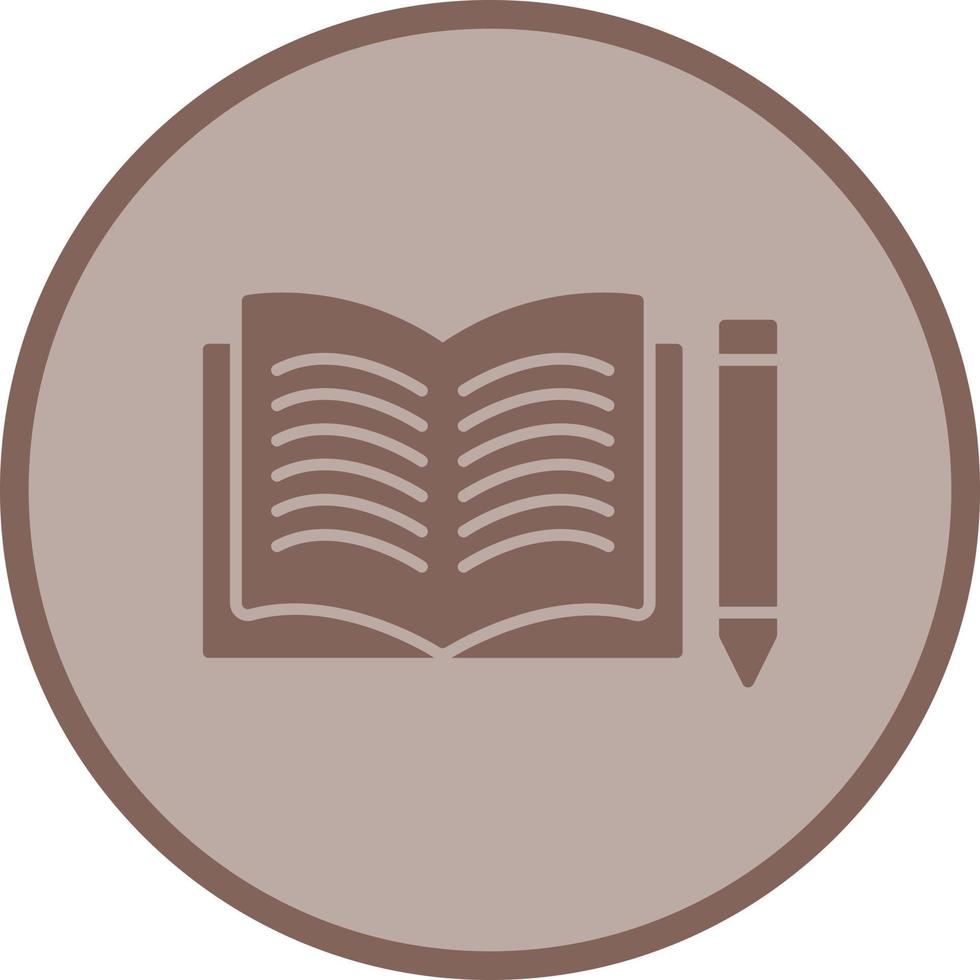 Unique Pencil and Book Vector Icon