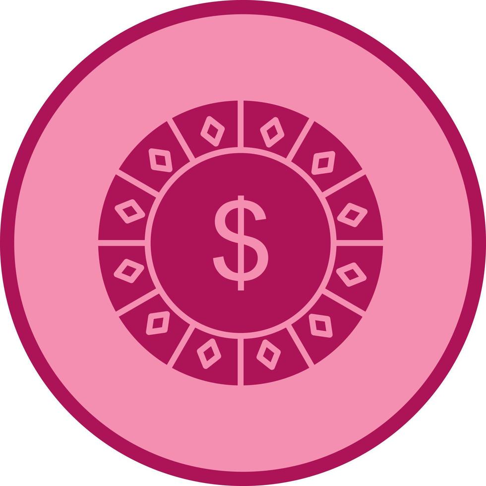 icono de vector de chip de dólar