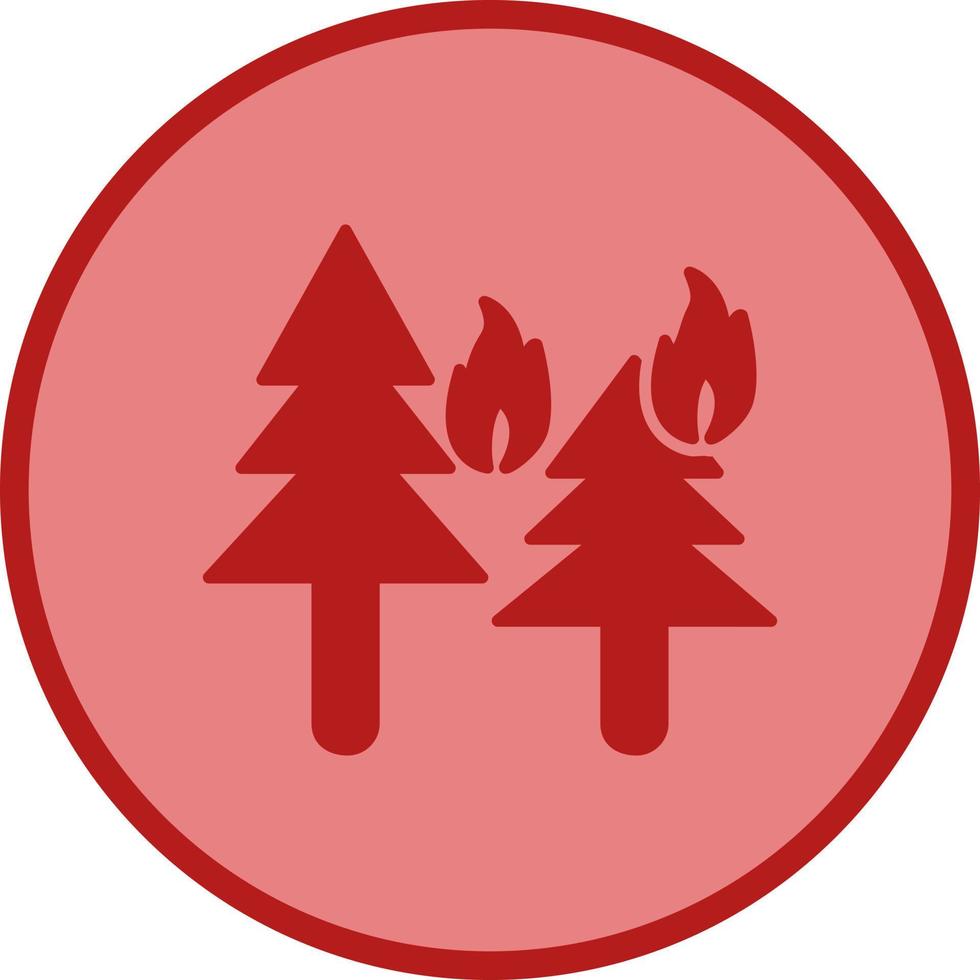 Unique Fire in Forst Vector Icon