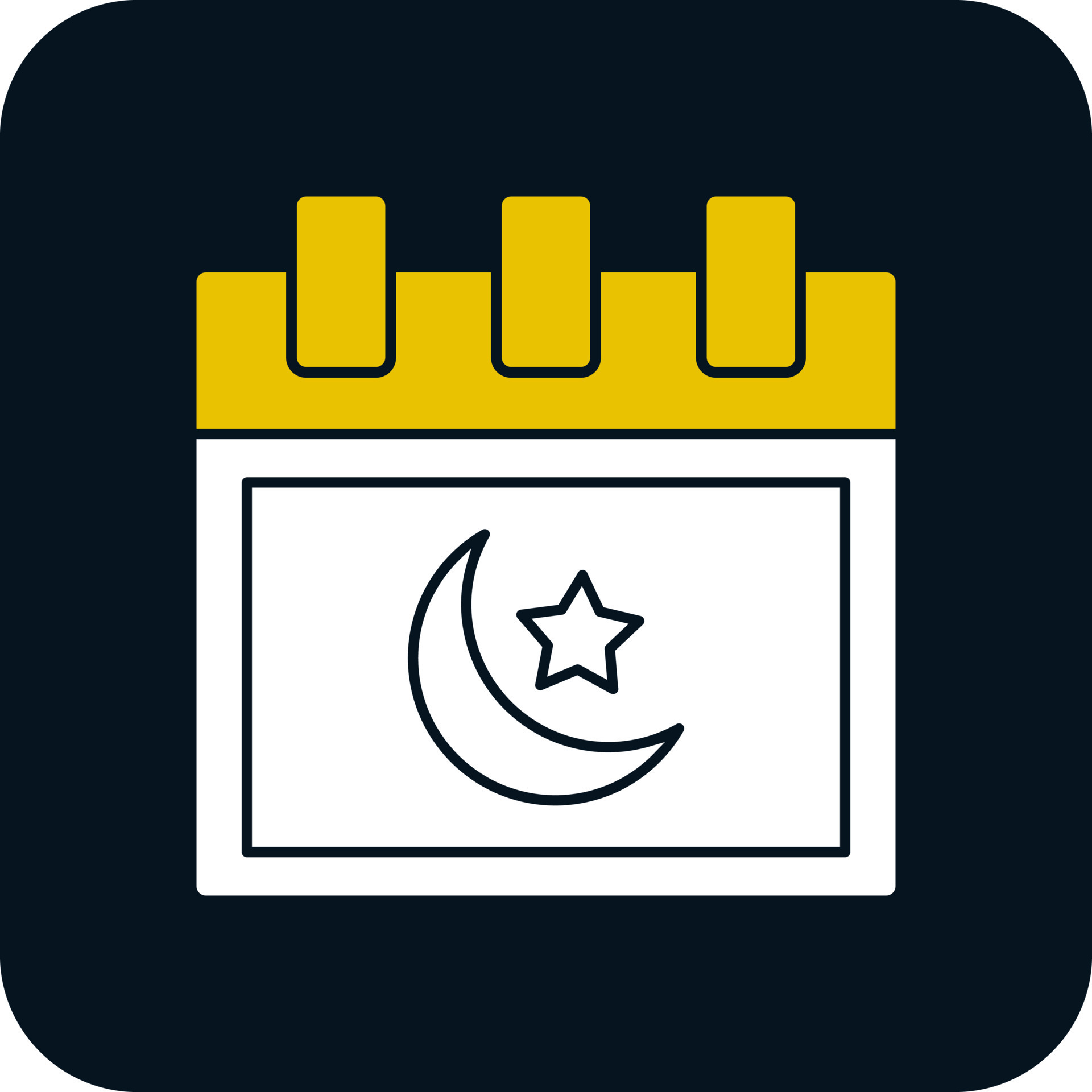 Islamic Calendar Vector Icon Design 20768270 Vector Art at Vecteezy