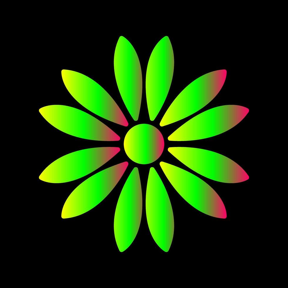 icono de vector de flor única