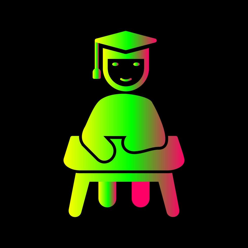 Unique Studying on Desk Vector Icon