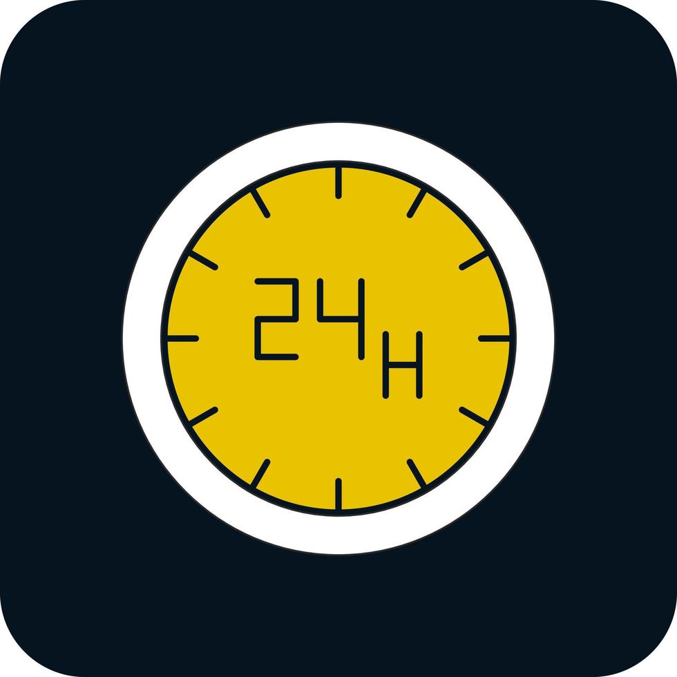 24 Hours Vector Icon Design