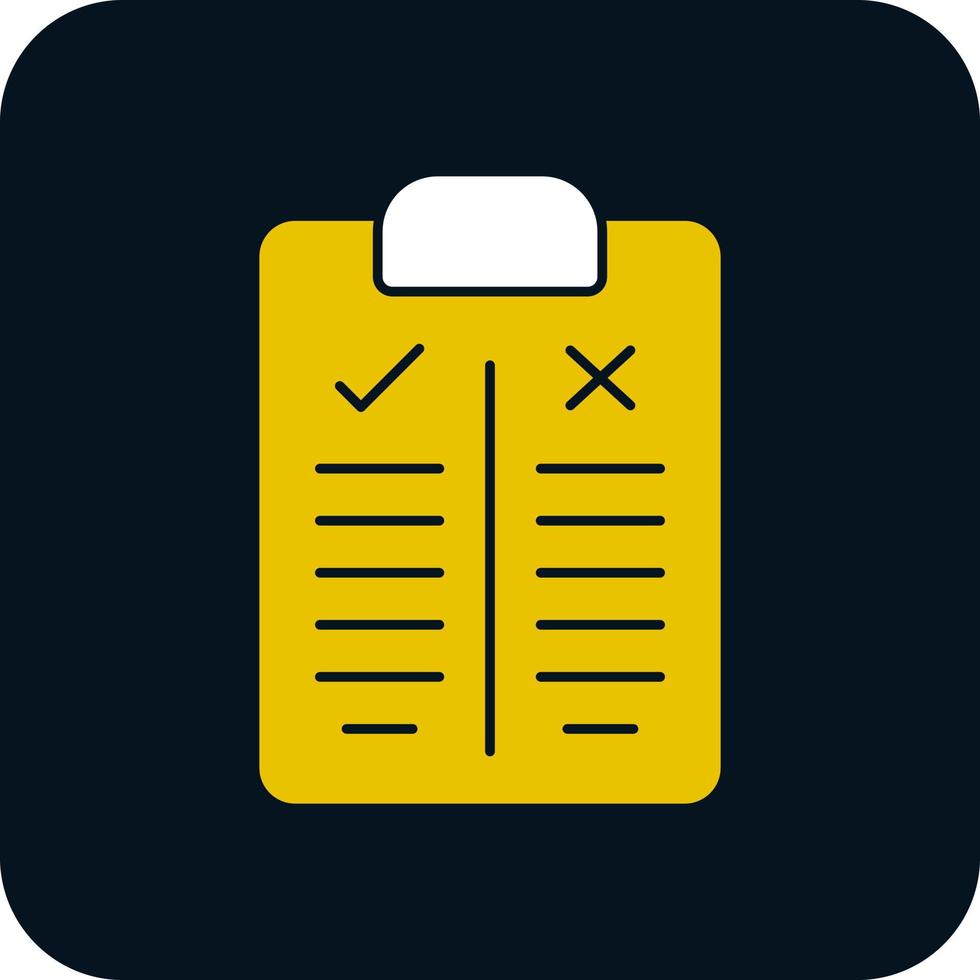 Pros and Cons Vector Icon Design