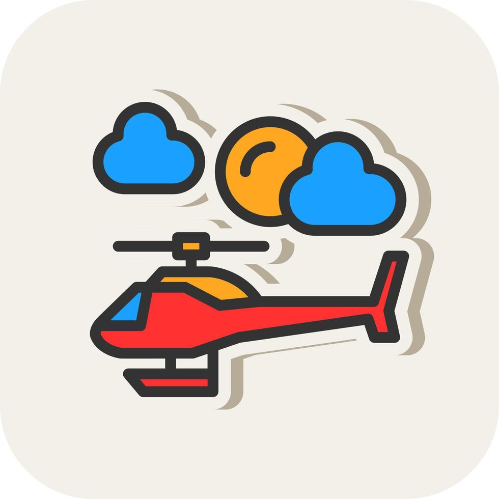 Helicopter Vector Icon Design