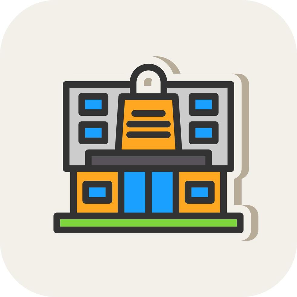 Shopping Mall Vector Icon Design