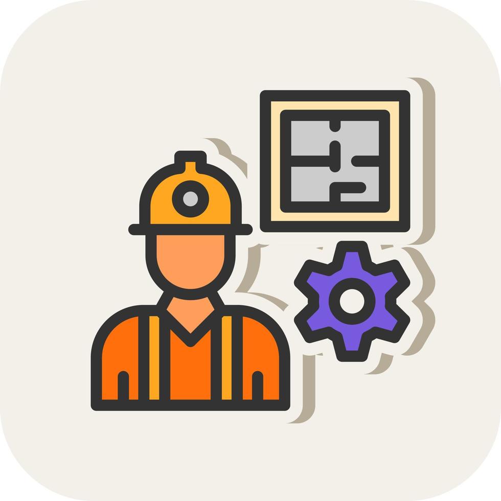 diseño de icono de vector de ingeniero civil