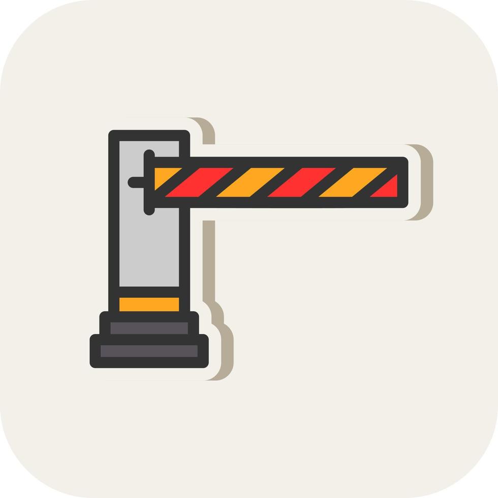 Parking Barrier Vector Icon Design