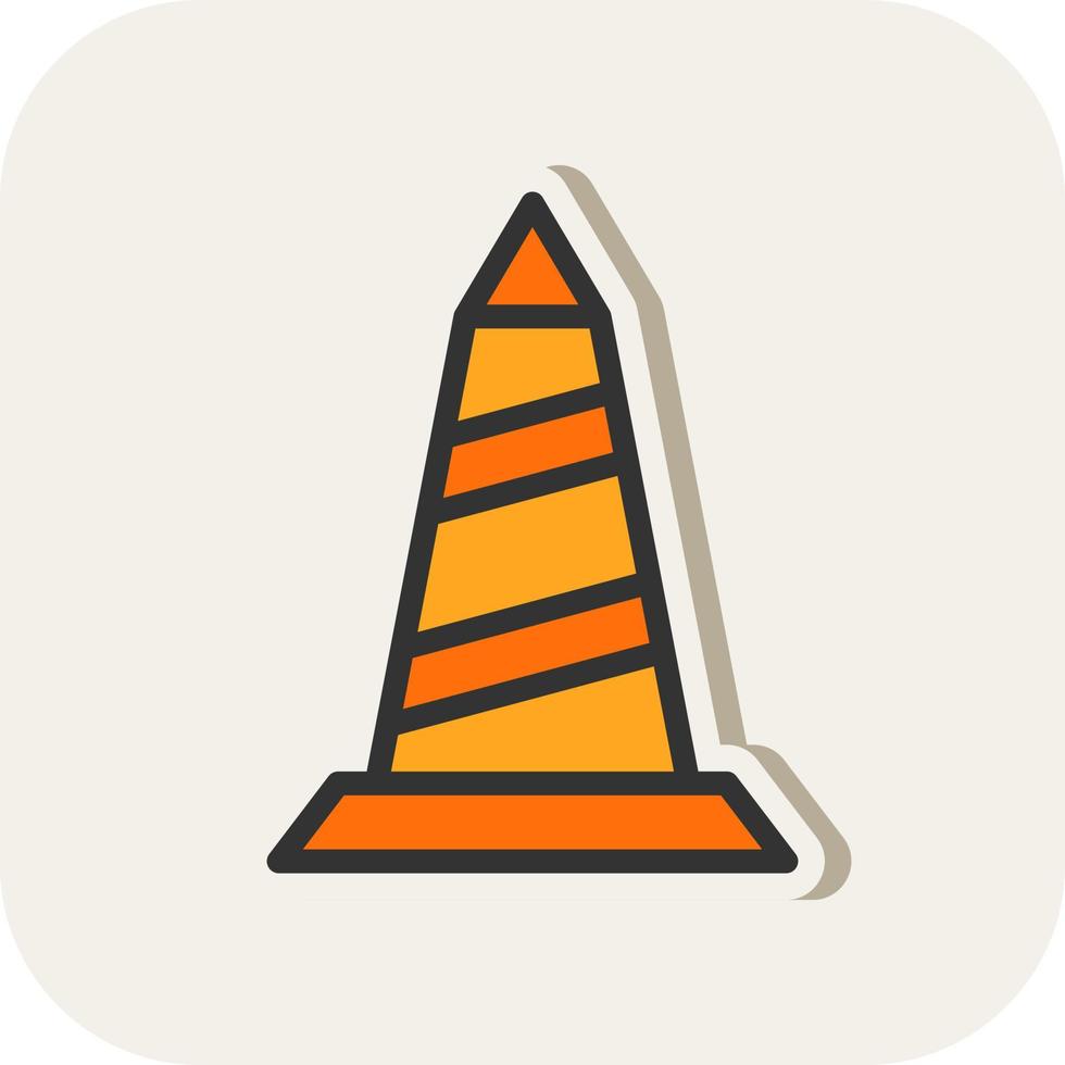 Traffic Cone Vector Icon Design