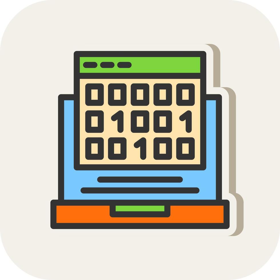 Binary Code Vector Icon Design