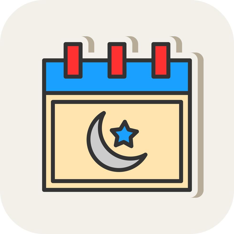 Islamic Calendar Vector Icon Design