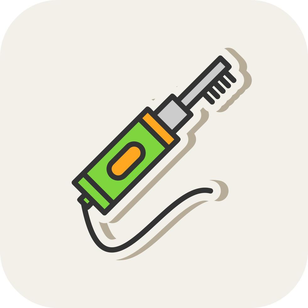 Electric Toothbrush Vector Icon Design