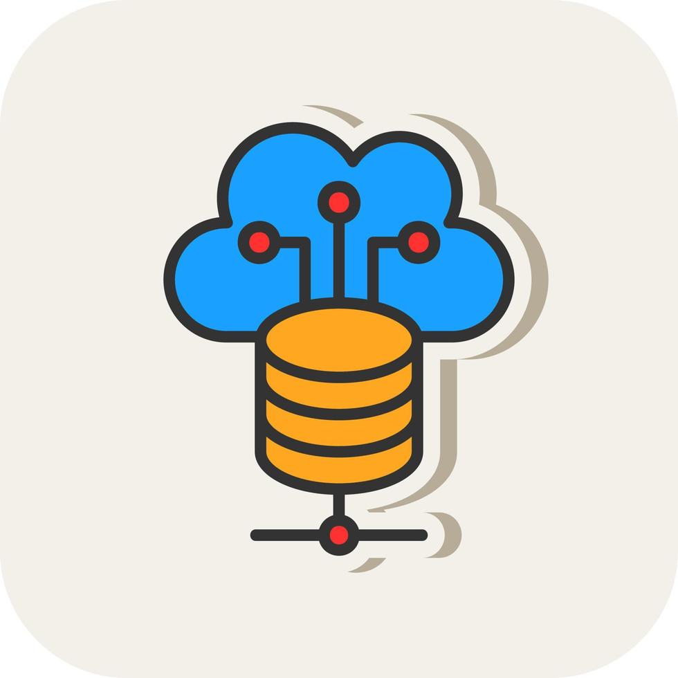 Cloud Storage Vector Icon Design