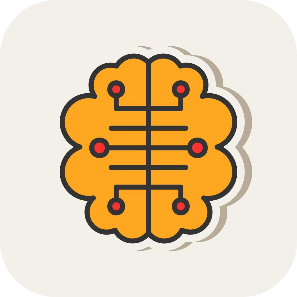 diseño de icono de vector de cerebro