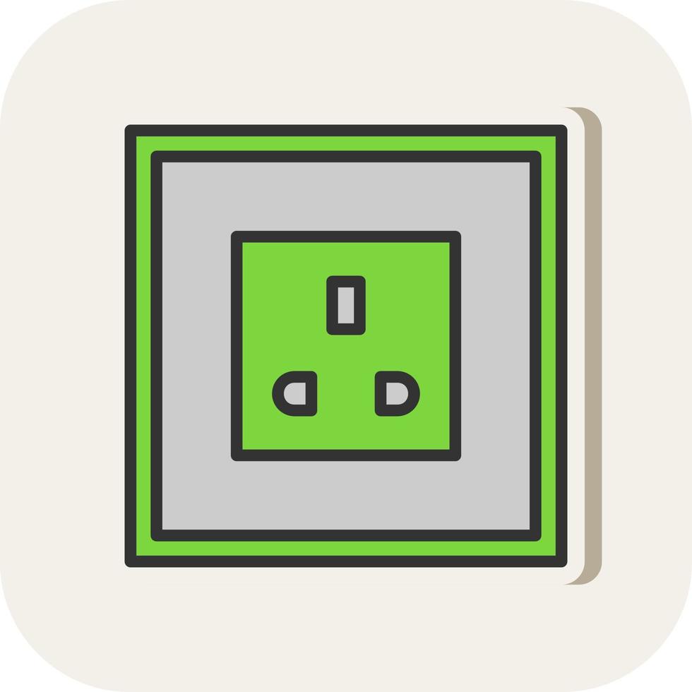 Power Socket Vector Icon Design