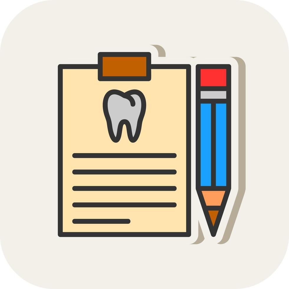 Dental Report Vector Icon Design