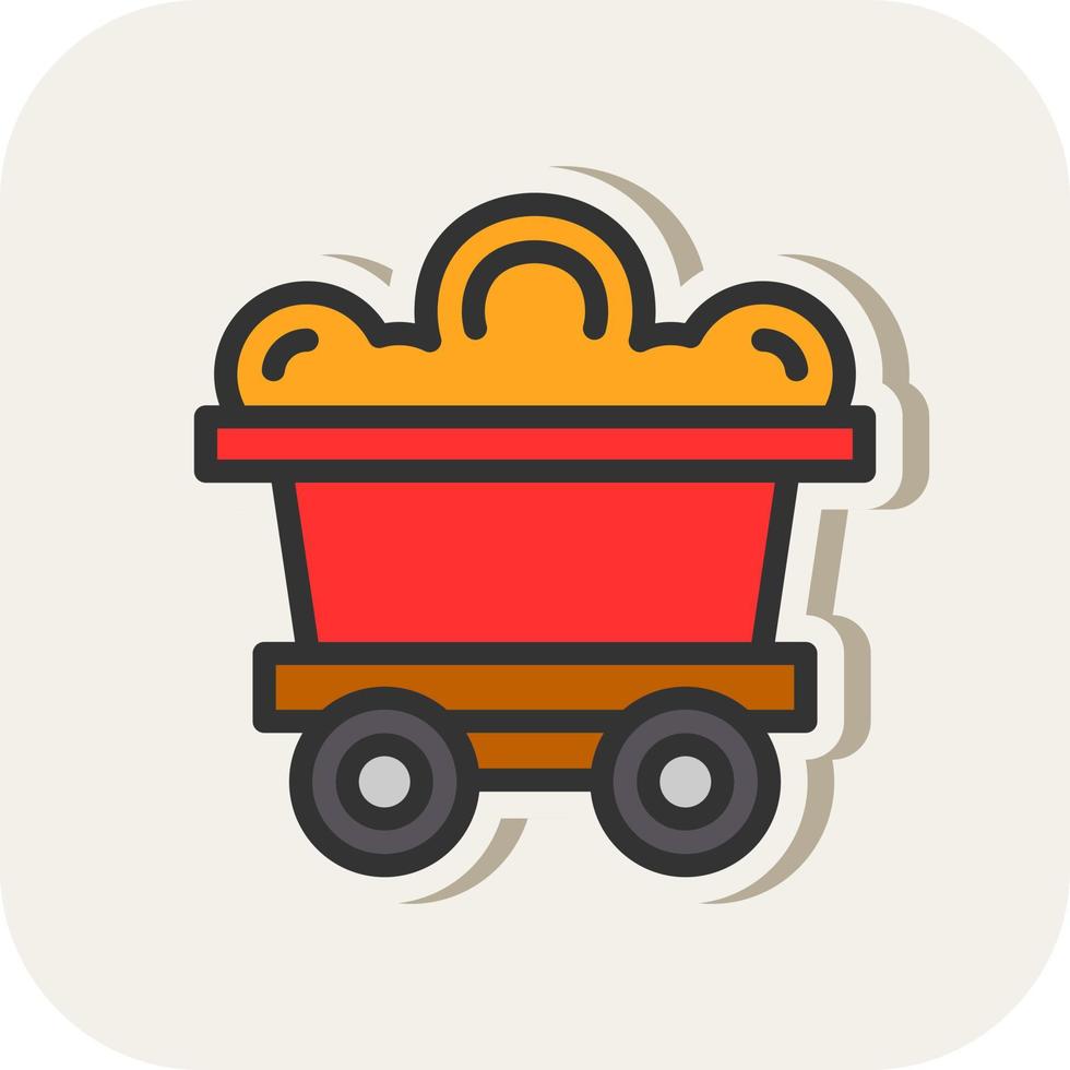 Mining Cart Vector Icon Design