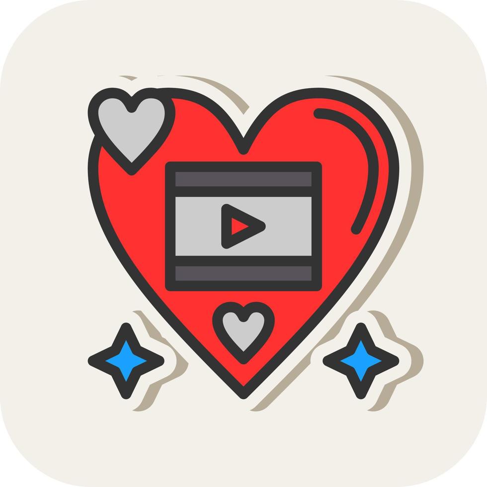 Romantic FIlm Vector Icon Design