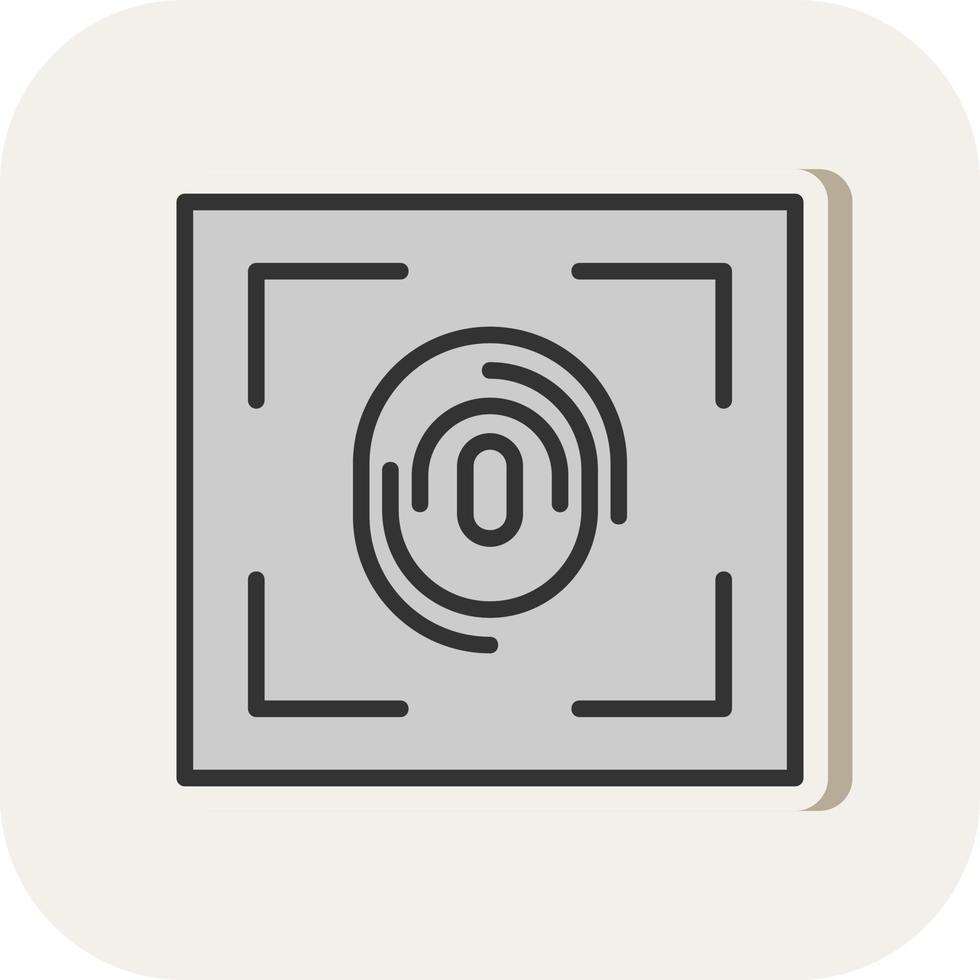 Fingerprint Scanner Vector Icon Design