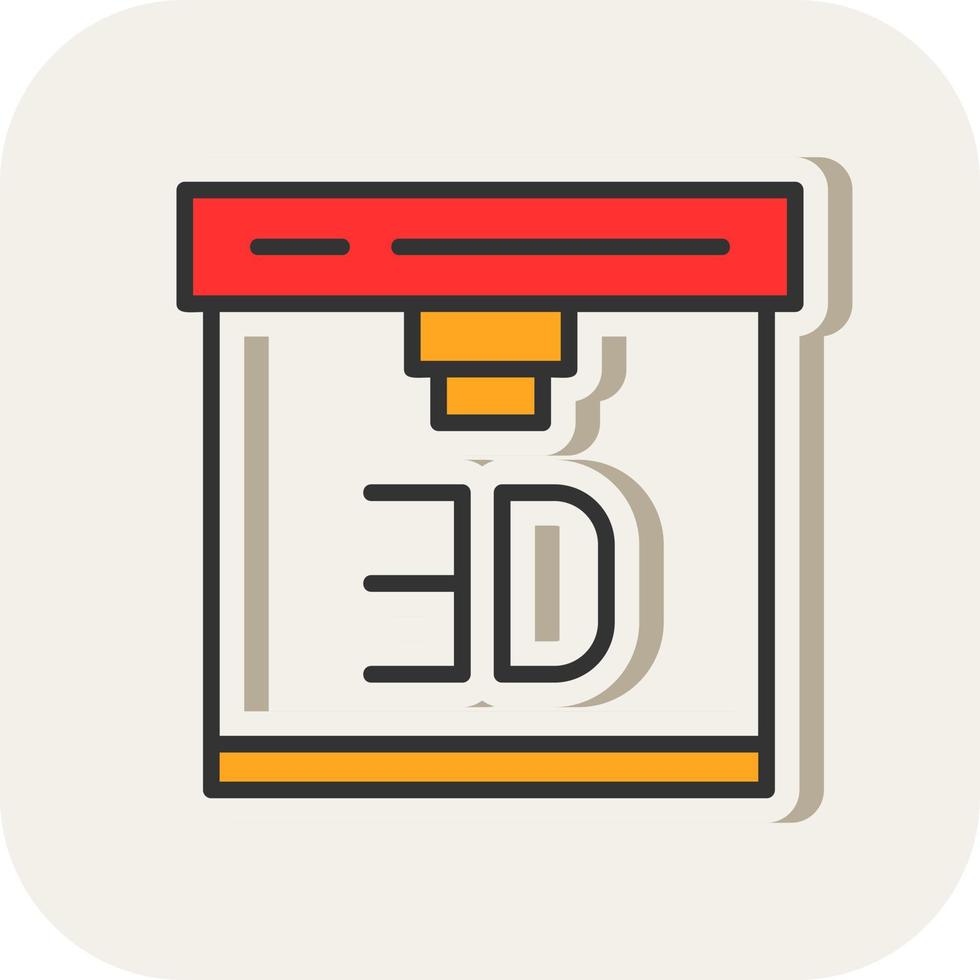 3d Printer Vector Icon Design