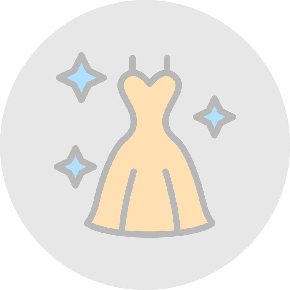 diseño de icono de vector de vestido de novia