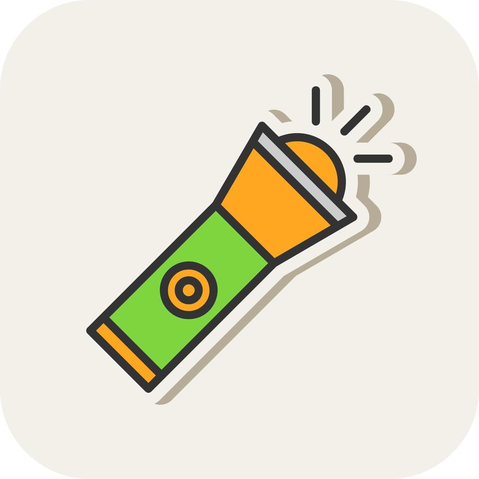 Flashlight Vector Icon Design