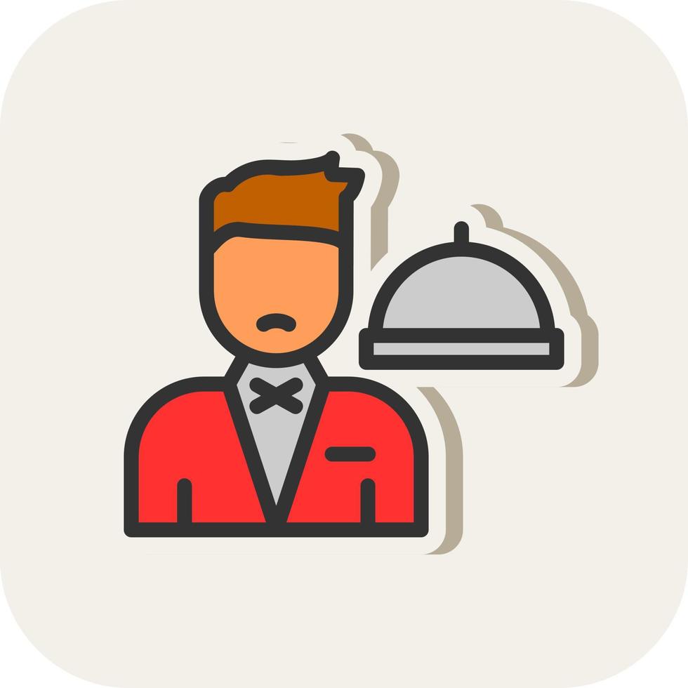 Waiter Vector Icon Design