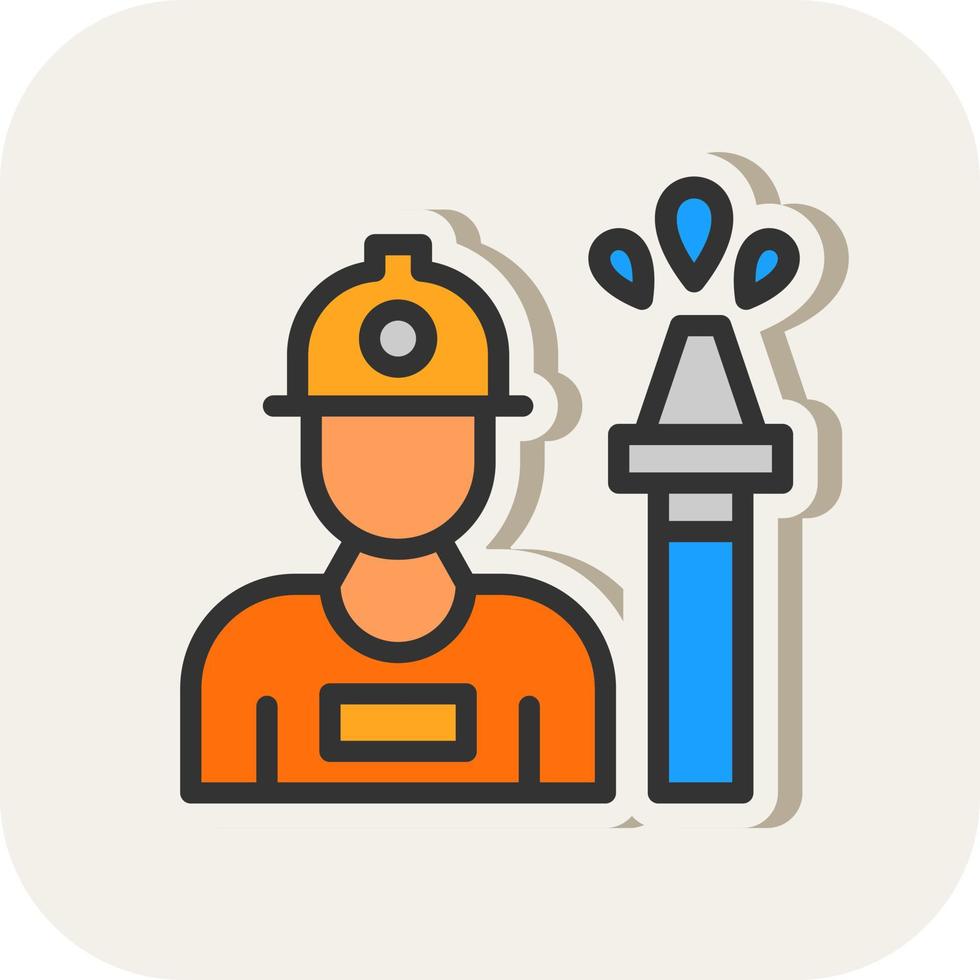 Fireman Vector Icon Design
