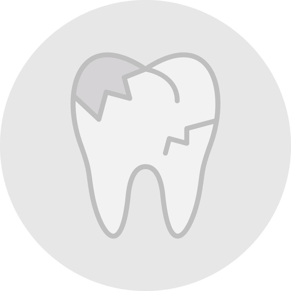 diseño de icono de vector de dientes cariados