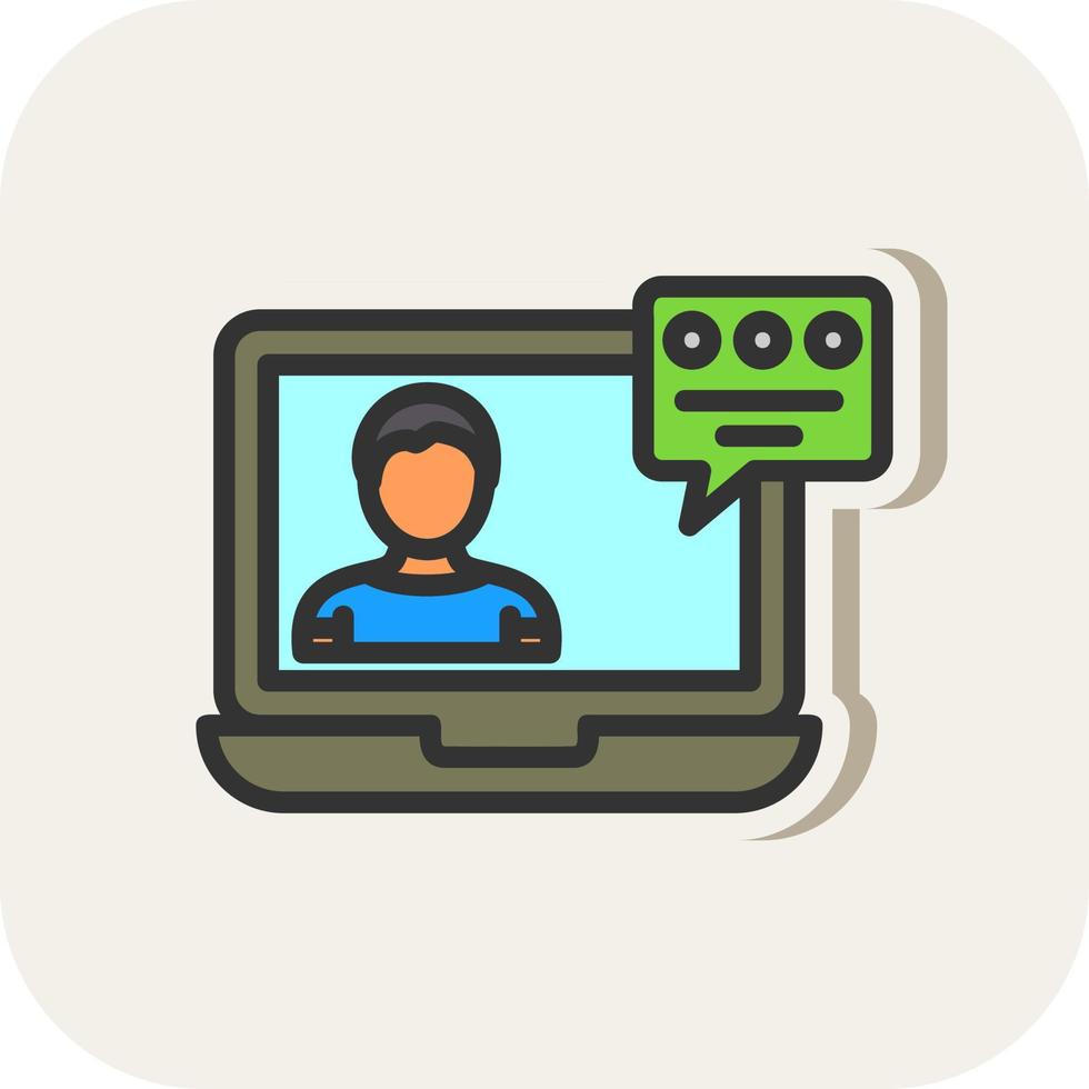 Video Conference Vector Icon Design