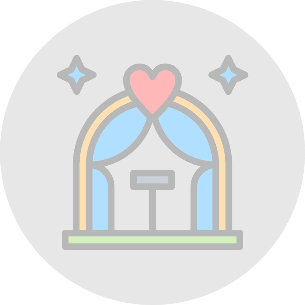 diseño de icono de vector de arco de boda