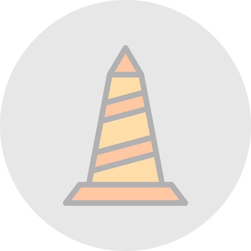 Traffic Cone Vector Icon Design