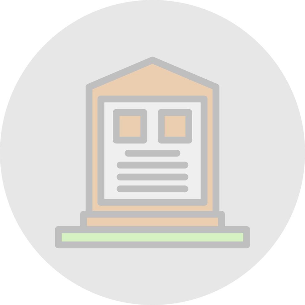 Cemetery Vector Icon Design