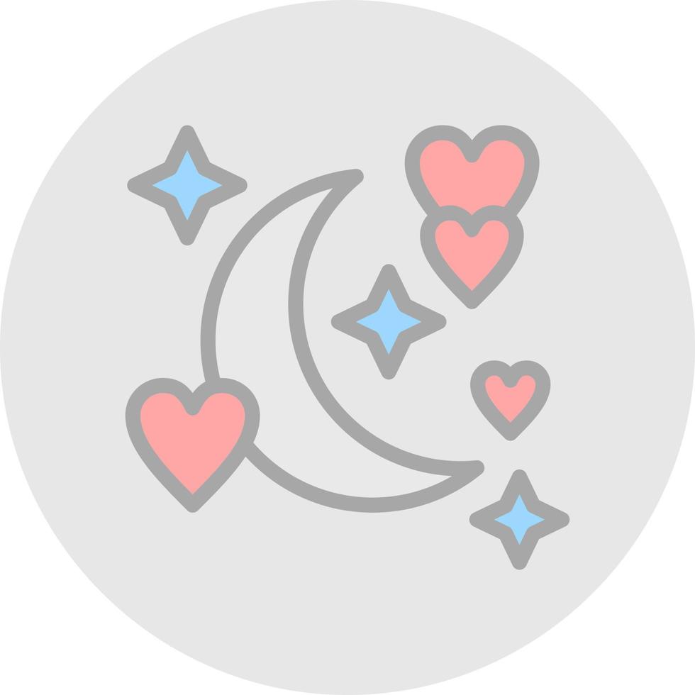 diseño de icono de vector de luna de miel