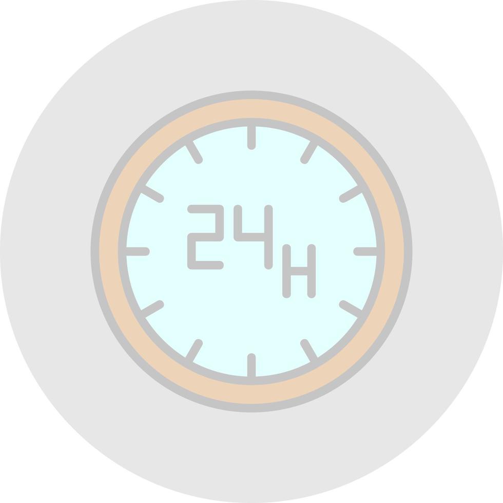 24 Hours Vector Icon Design