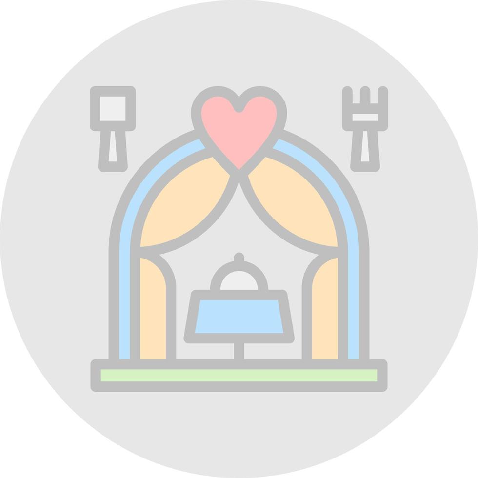 diseño de icono de vector de cena de boda