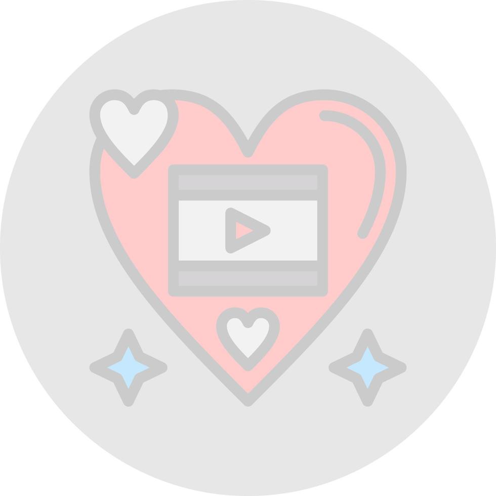 Romantic FIlm Vector Icon Design