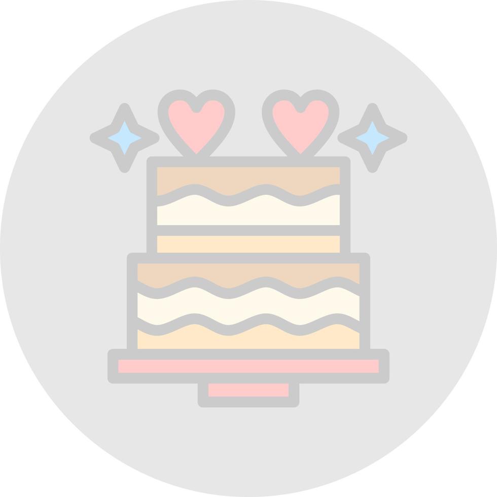 diseño de icono de vector de pastel de boda