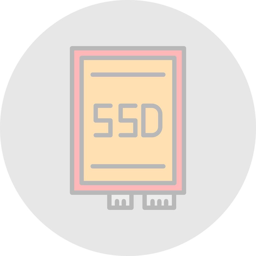Ssd card Vector Icon Design