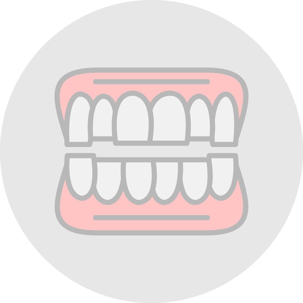 diseño de icono de vector de dentadura postiza