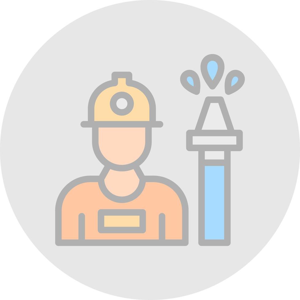 Fireman Vector Icon Design