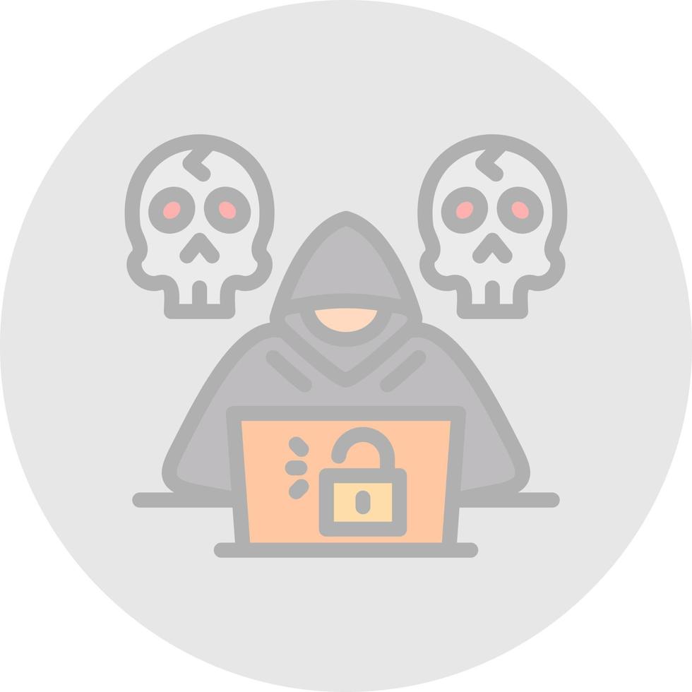 diseño de icono de vector de hacker