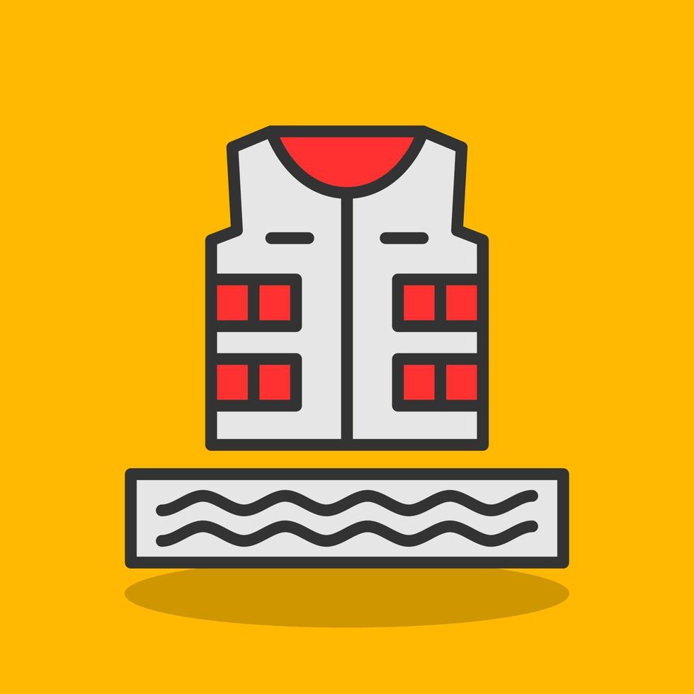 Life Jacket Vector Icon Design
