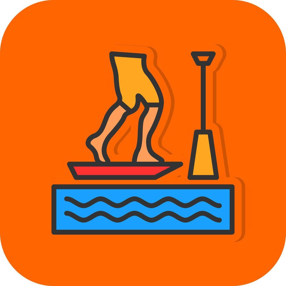 Standup Paddleboarding Vector Icon Design
