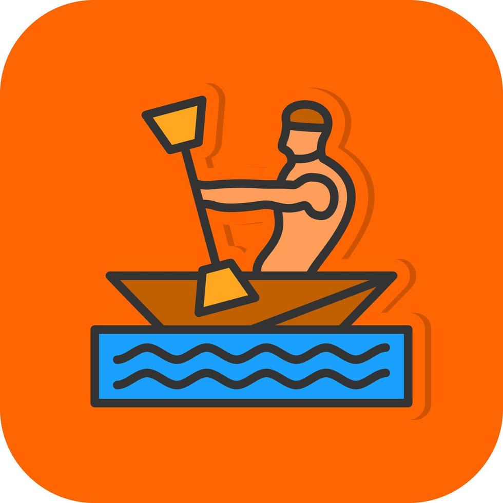 Kayaking Vector Icon Design