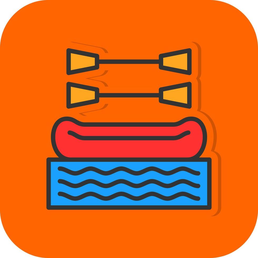 Rafting Vector Icon Design