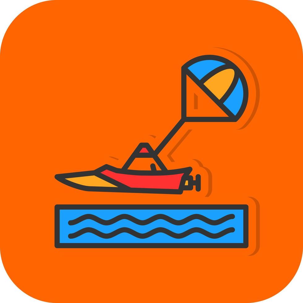 Parasailing Vector Icon Design