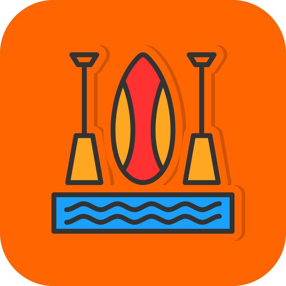 Paddleboarding Vector Icon Design