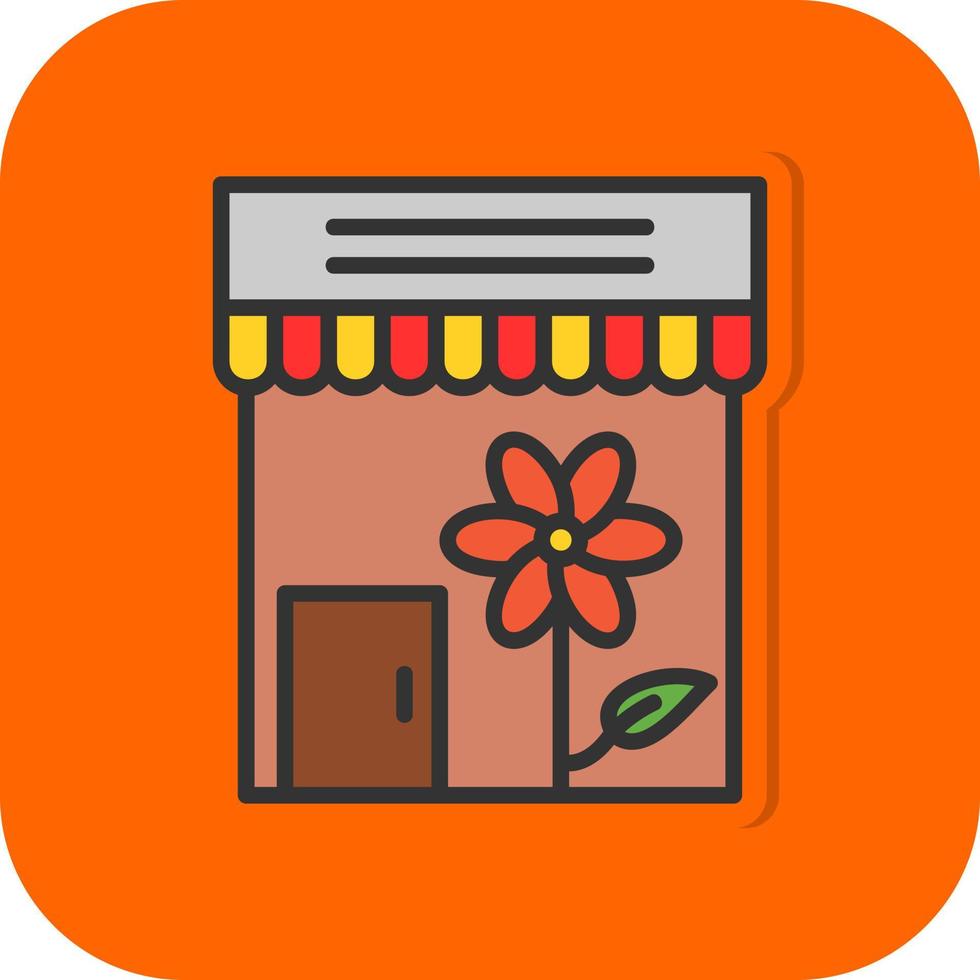 diseño de icono de vector de tienda de flores