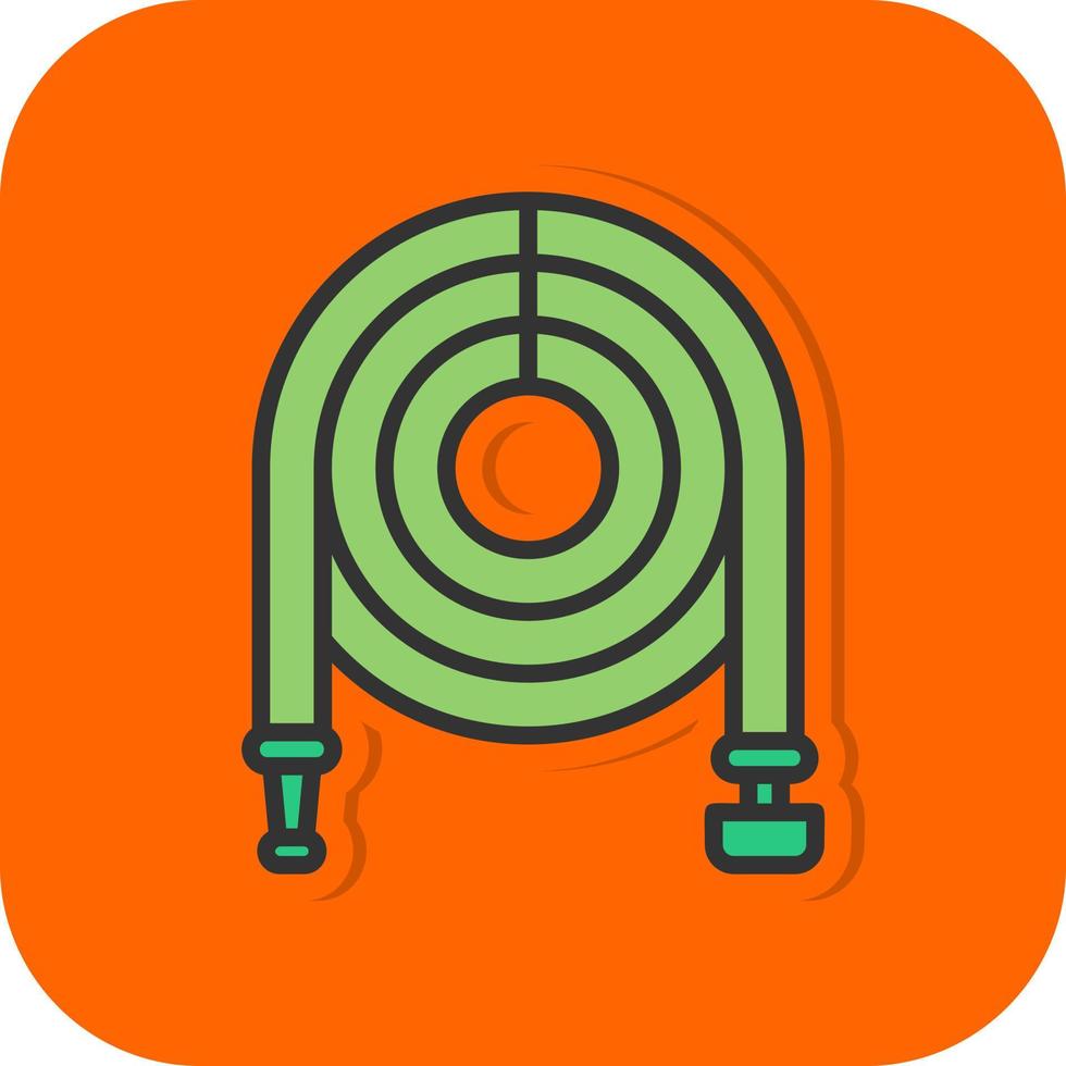 Garden Hose Vector Icon Design